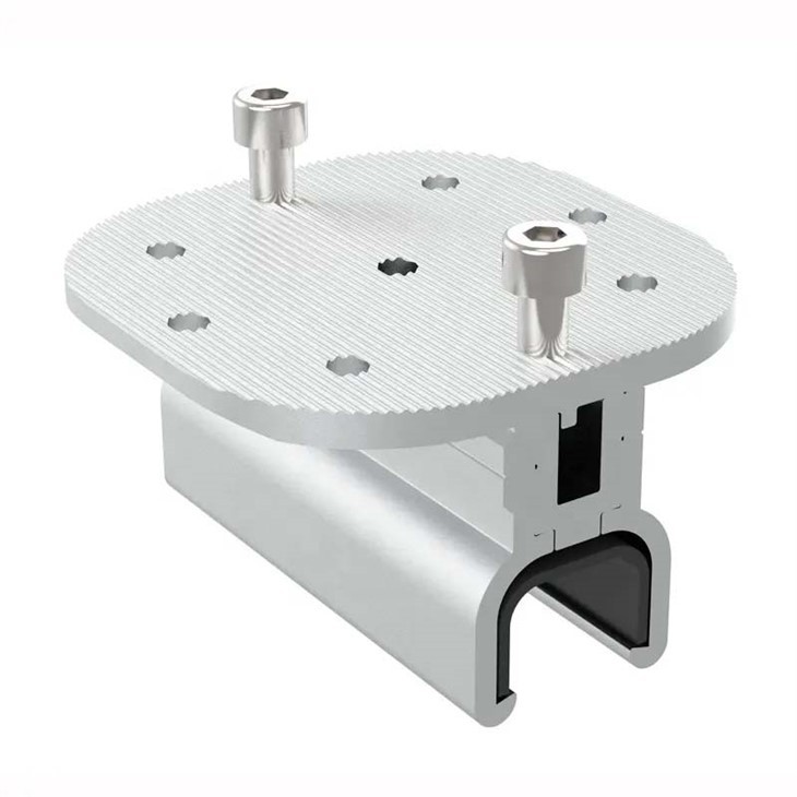 Solar panel metal roof clamps detail Solar panel metal roof clamps detail