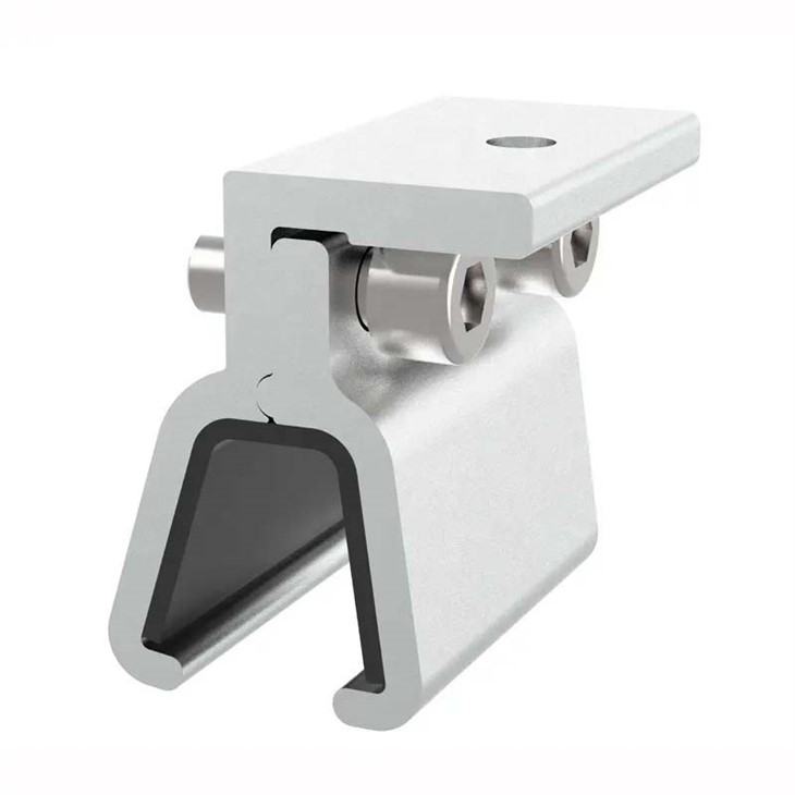 Solar panel metal roof clamps detailed part Solar panel metal roof clamps detailed part